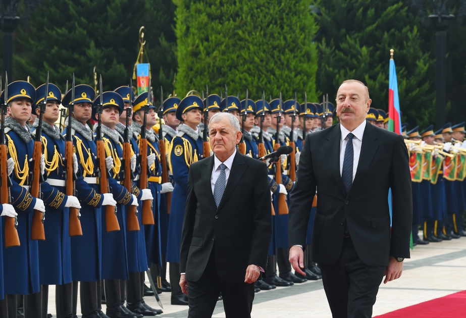 Official welcome ceremony was held for President of Iraq Abdullatif Jamal Rashid VIDEO