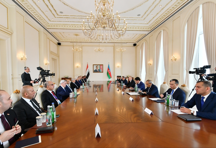 阿塞拜疆与伊拉克两国总统举行扩大会晤