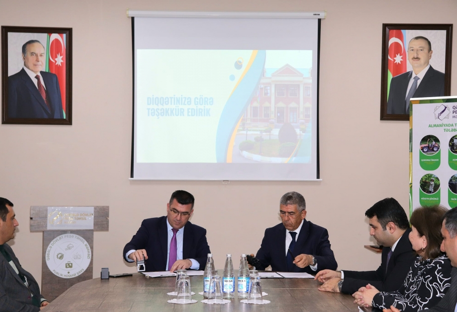 Qəbələ Dövlət Peşə Təhsil Mərkəzi ilə Heyvandarlıq Elmi-Tədqiqat İnstitutu arasında memorandum imzalanıb