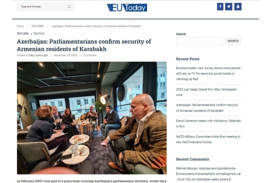 “EU Today”: Azərbaycanın alicənab qələbəsi
