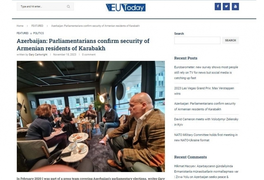 EU Today: Azerbaijan - magnanimous in victory