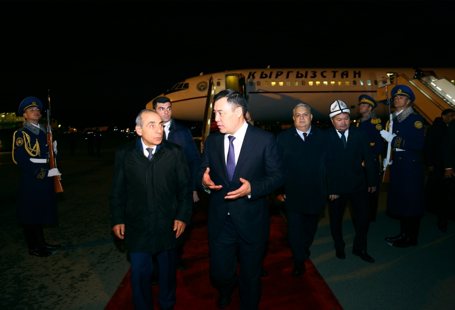 President of Kyrgyzstan Sadyr Japarov arrives in Azerbaijan for working visit