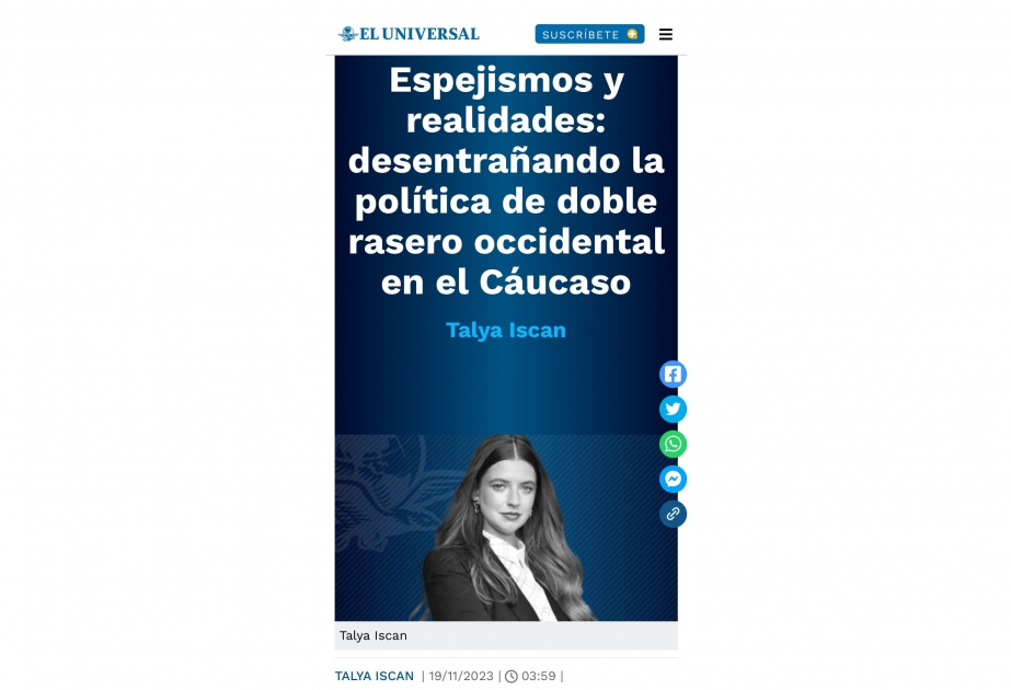 La prensa mexicana denuncia el doble rasero occidental hacia Azerbaiyán