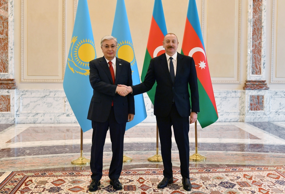 Azərbaycan Prezidenti İlham Əliyev Qazaxıstan Prezidenti Kasım-Jomart Tokayev ilə görüşüb  YENİLƏNİB VİDEO