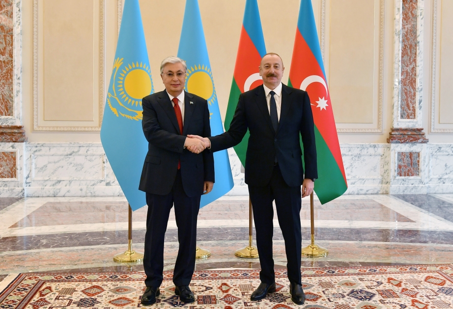President of Azerbaijan Ilham Aliyev met with President of Kazakhstan Kassym-Jomart Tokayev  VIDEO