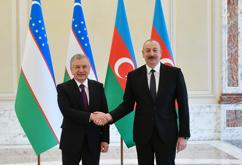 President of Azerbaijan Ilham Aliyev met with President of Uzbekistan Shavkat Mirziyoyev  VIDEO