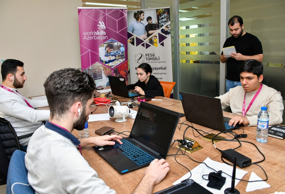 3D rəqəmsal oyun sənəti üzrə “Skills Azərbaycan 2023” yarışı keçirilib