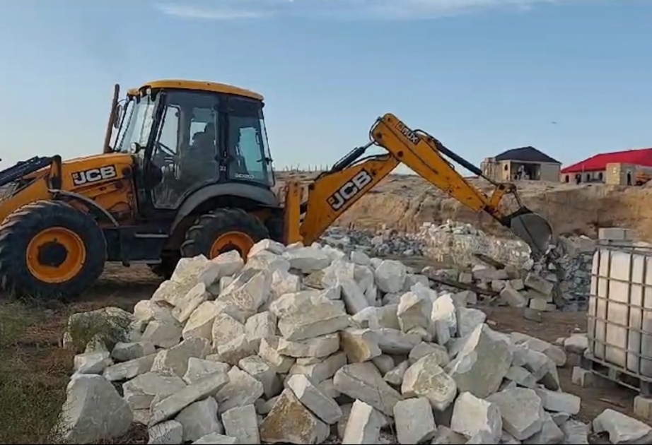 Qanunsuz tikililər Fövqəladə Hallar Nazirliyi tərəfindən sökülüb VİDEO