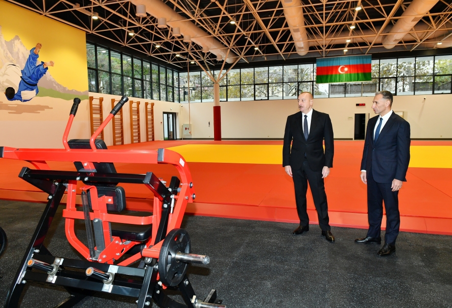 Präsident Ilham Aliyev besucht Trainingszentrum für Judo- Nationalmannschaften VIDEO