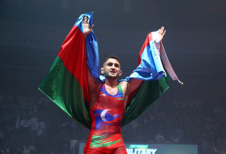 Two more Azerbaijani wrestlers crowned world military champions in Baku