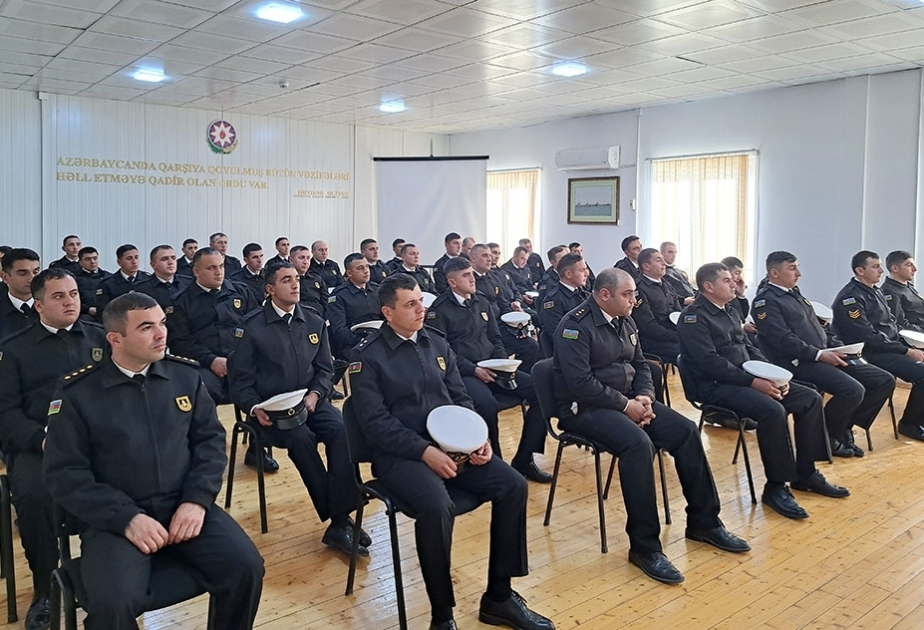 Representatives of State Committee on Religious Associations meet with servicemen in Naval Forces