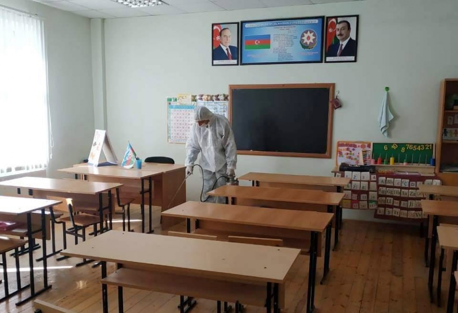Şəki-Zaqatala bölgəsinin təhsil müəssisələrində dezinfeksiya işləri aparılır