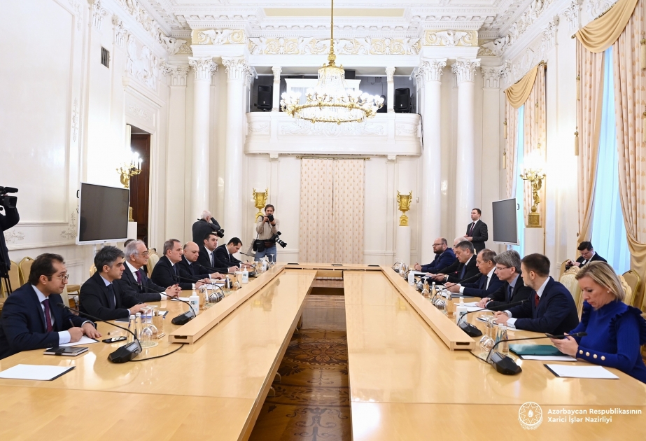 В Москве прошла встреча министров иностранных дел Азербайджана и России ВИДЕО