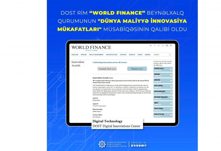DOST RİM “World Finance” beynəlxalq qurumunun 