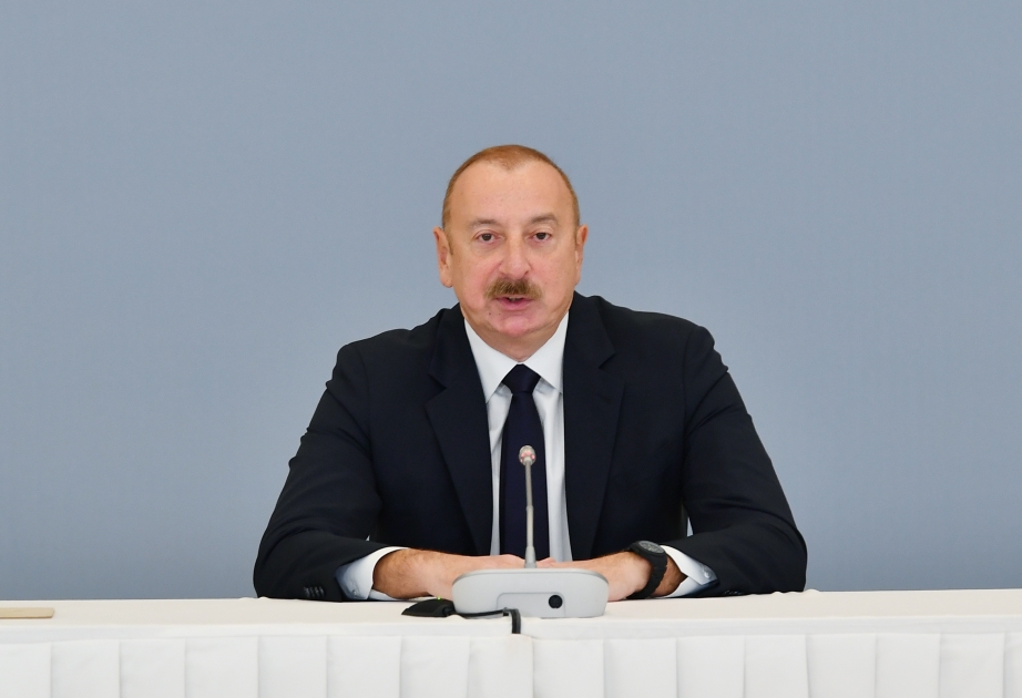Azerbaijani President informs international forum participants about details of peace agreement