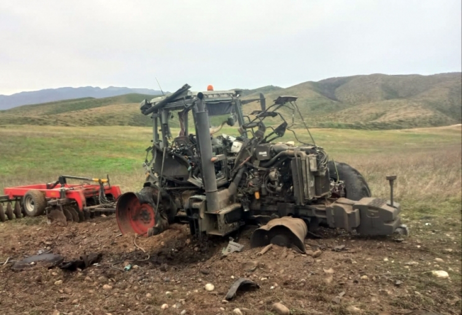 Füzuli rayonunda traktor minaya düşüb, xəsarət alan var