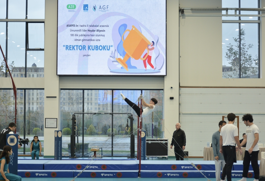 İdman gimnastikası üzrə “Rektor Kuboku”nun açılış mərasimi olub