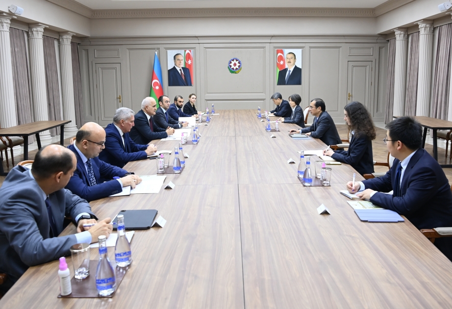 Viceprimer ministro de Azerbaiyán se reunió con el Presidente del Grupo Internacional de Energía de China