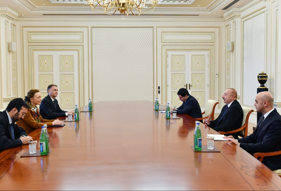 Presidente Ilham Aliyev recibe a la Secretaria General del Consejo de Europa