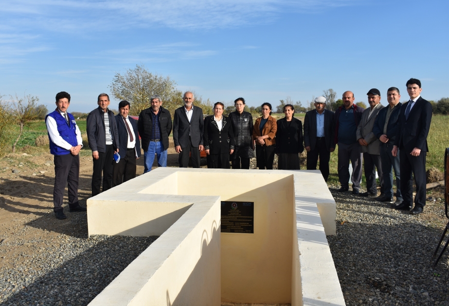 Goranboy rayonunun Qaradağlı kəndində bərpa olunmuş kəhriz yerli icmaya təhvil verilib