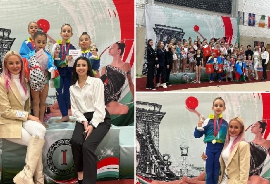 Una gimnasta azerbaiyana infantil gana la medalla de oro en un torneo internacional en Budapest