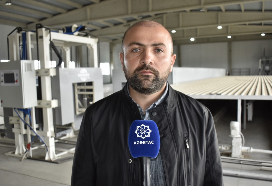 Concluye la construcción de una planta de producción de bloques de hormigón celular en el Parque Industrial de Aghdam