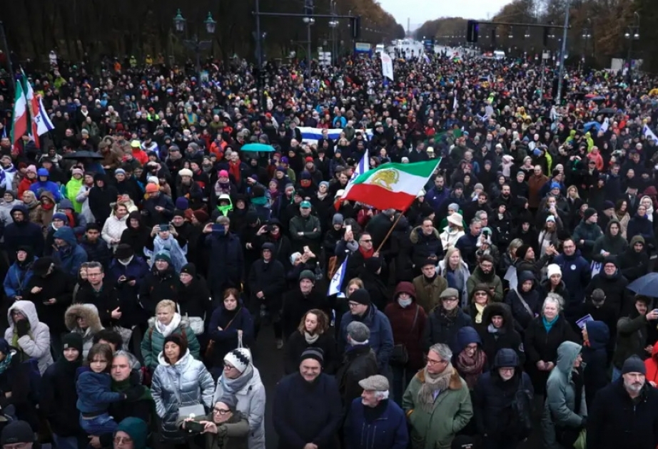 Berlində və Brüsseldə antisemitizmə qarşı mitinq təşkil edilib