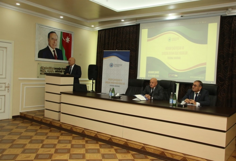 Ağcabədidə “Müasir çağırışlar və qarşıda duran əsas hədəflər” mövzusunda regional konfrans işə başlayıb