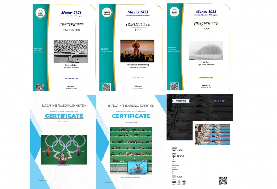 AZERTAC’s photo correspondent wins five gold medals at international competitions