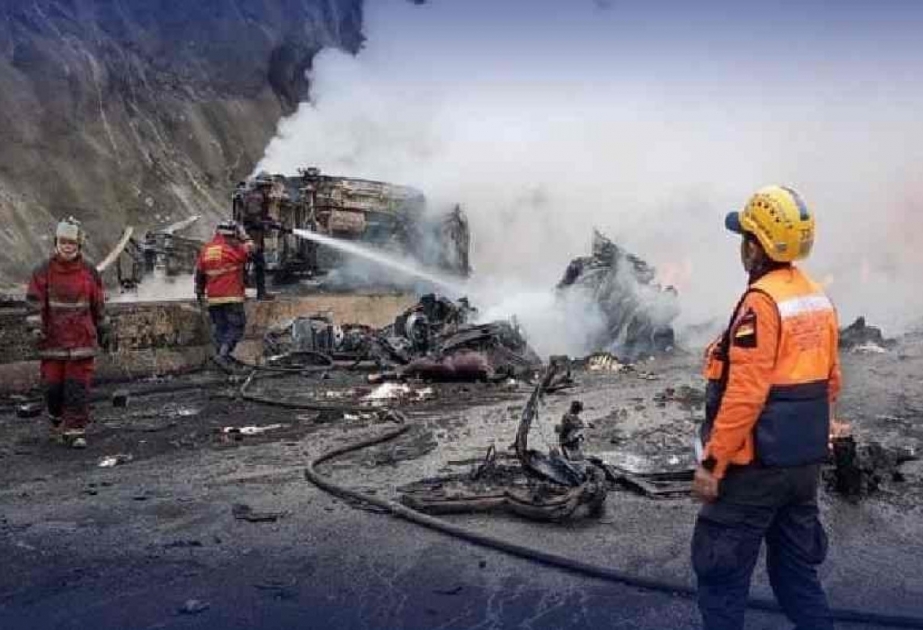 16 dead after speeding truck crashes into cars, bus on Venezuela highway
