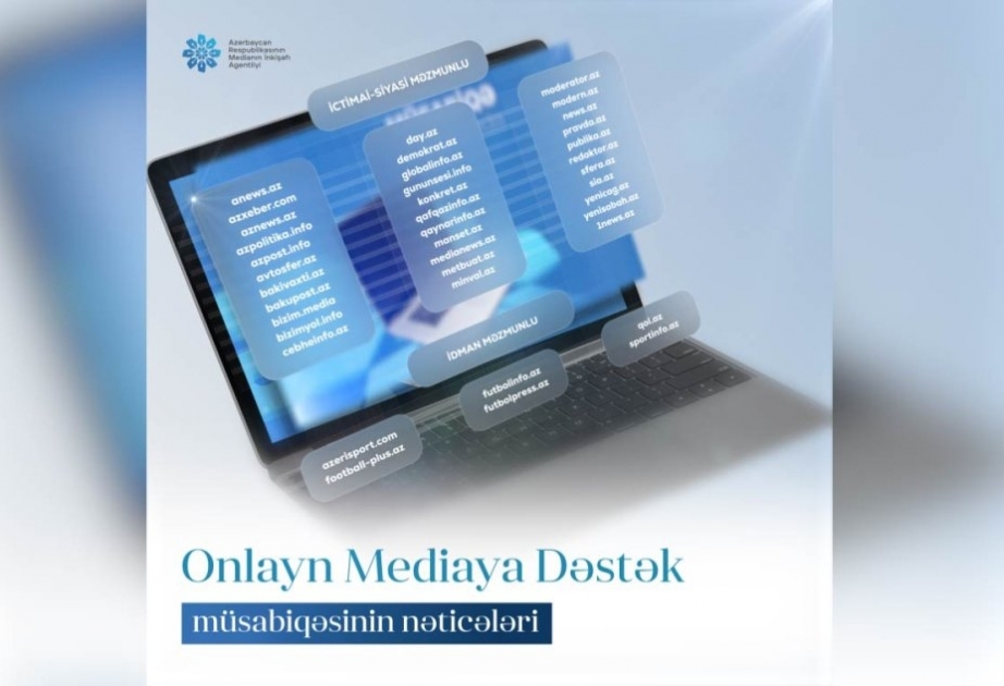 Onlayn və çap media subyektlərinə dəstək layihəsi çərçivəsində elan edilmiş müsabiqənin nəticələri açıqlanıb
