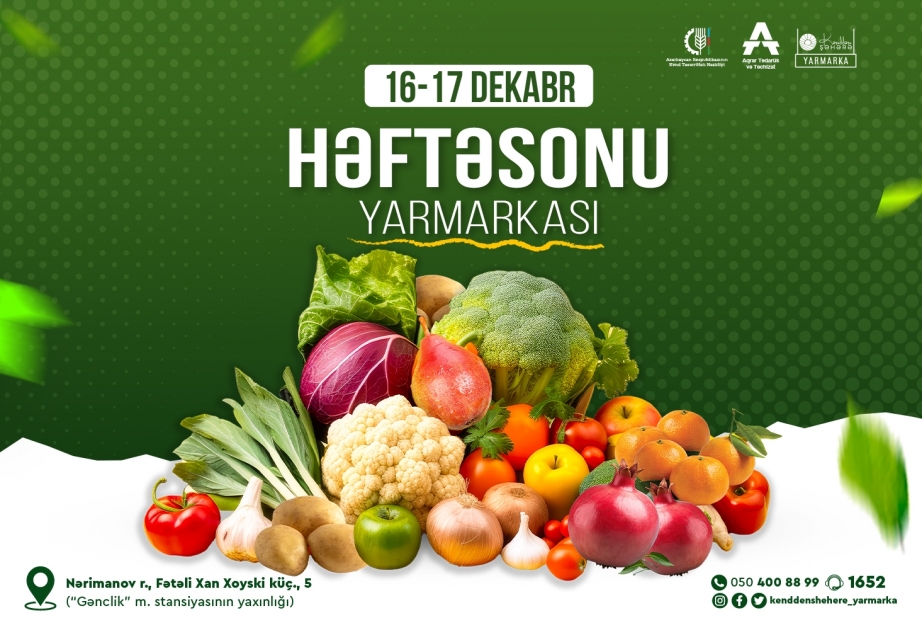 Paytaxtda həftəsonu yarmarkası keçiriləcək