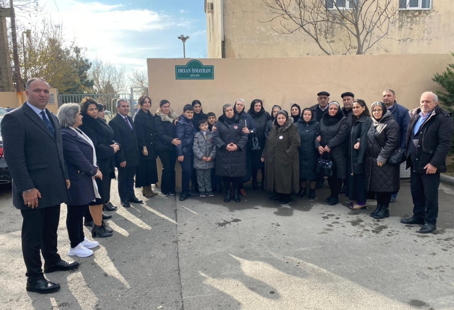 Xətai rayonunda şəhid Orxan İsmayılovun adını daşıyan küçənin açılışı olub