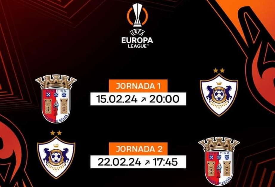 Avropa Liqası: “Qarabağ”ın "Braqa" ilə oyunlarının başlama saatı açıqlanıb