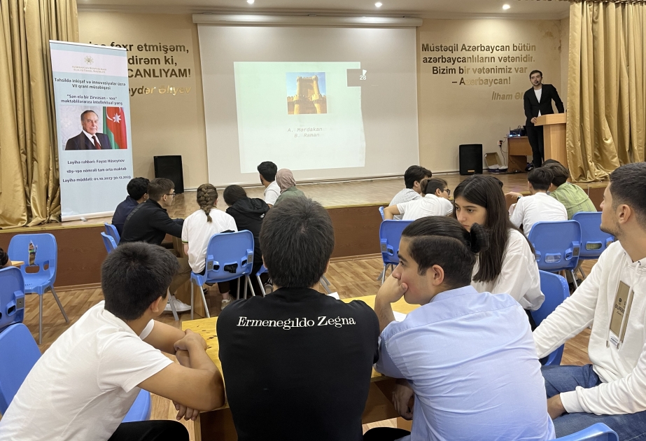 “Sən elə bir Zirvəsən-100” məktəblilərarası intellektual yarış layihəsi davam edir