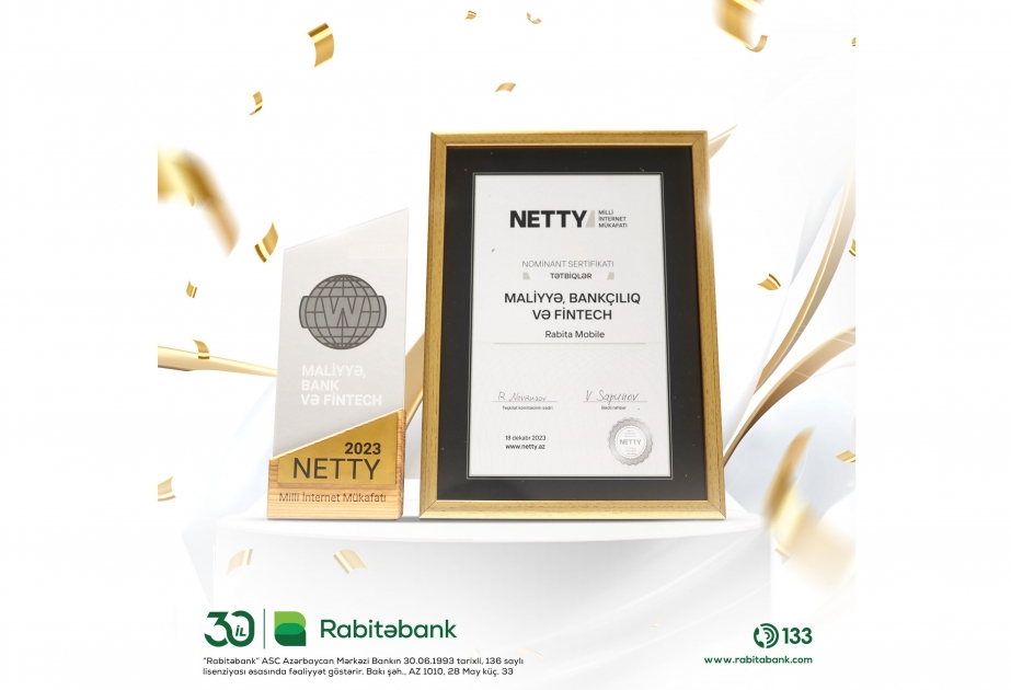 ®  “Rabita Mobile” tətbiqi “NETTY 2023” mükafatına layiq görülüb