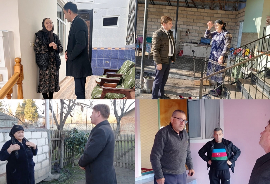 Şəhid ailələri və qazilər ziyarət olunub