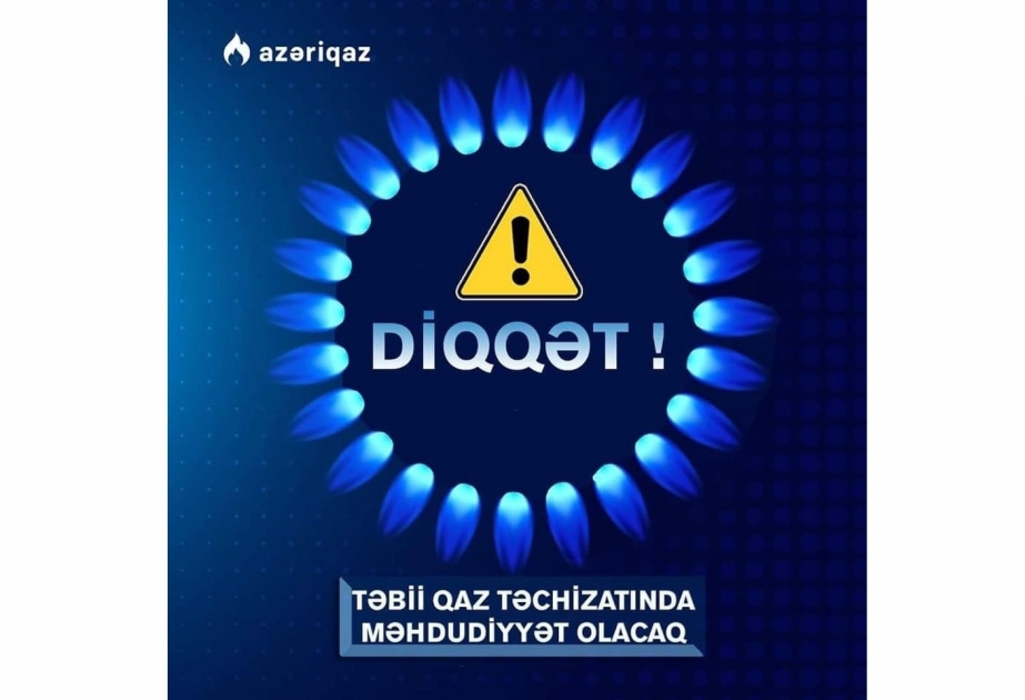 Binəqədi rayonunun bəzi hissələrində qaz təchizatında fasilə yaranacaq