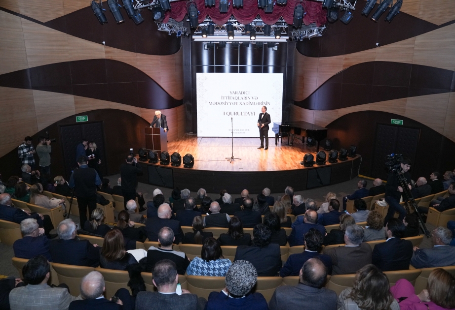 Bakıda Yaradıcı İttifaqların və Mədəniyyət Xadimlərinin birinci qurultayı keçirilib VİDEO