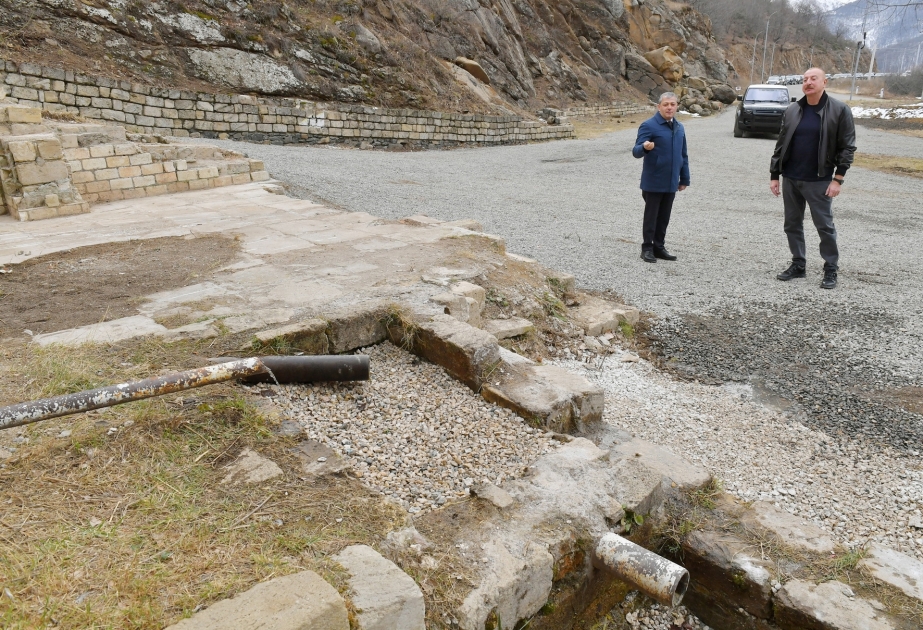 Choucha : le président Ilham Aliyev visite la source Sakhsi  MIS A JOUR VIDEO