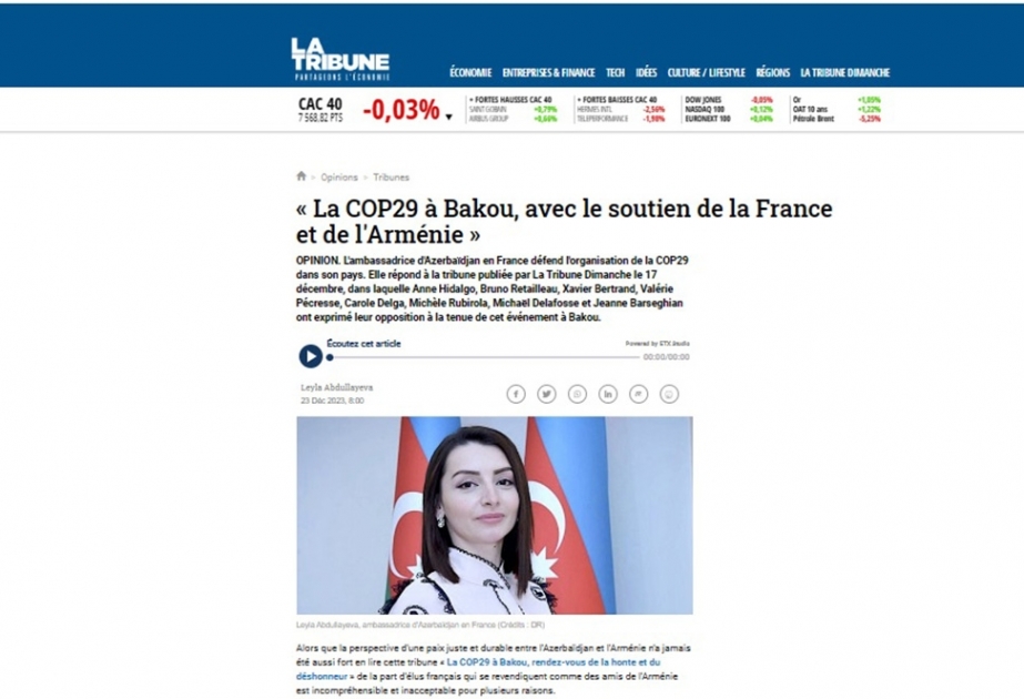 Azərbaycan səfiri Fransanın seçkili orqanlarının nümayəndələrinə tutarlı cavab verib