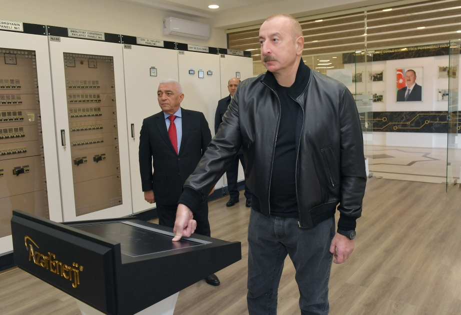 Präsident Ilham Aliyev und First Lady Mehriban Aliyeva zu Besuch in Agdam 110/35/10 Umspannwerk „Agdam“ eingeweiht VIDEO