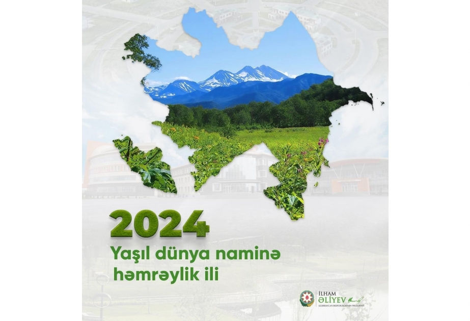 Le président Ilham Aliyev partage une publication liée à l’année 2024 – Année de la solidarité en faveur d’un monde vert en Azerbaïdjan