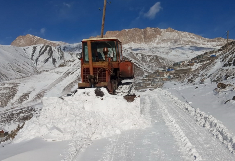 Quba-Xınalıq yolu qardan tam təmizlənib