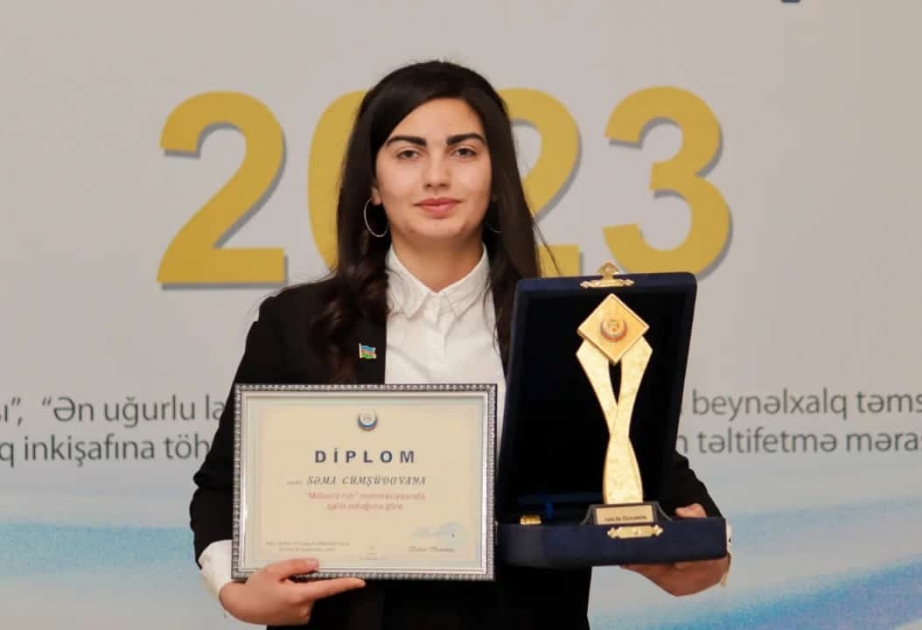 “Azərbaycan Uşaqları” İctimai Birliyinin nümayəndəsi “Qalib ölkənin qalibləri-2023” mükafatını alıb