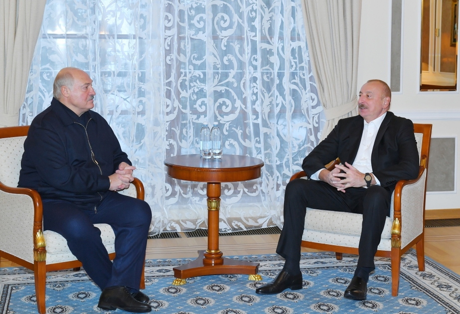 President of Azerbaijan Ilham Aliyev met with President of Belarus Aleksandr Lukashenko in Saint Petersburg VIDEO