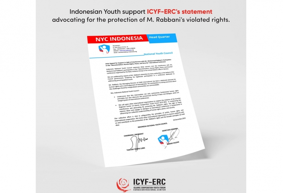 Indonesian youth organizations support ICYF-ERC’s statement on Rabbani