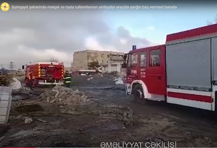 FHN: Bakı-Quba-Rusiya ilə dövlət sərhədi avtomobil yolunun kənarındakı ərazidə yanğın söndürülüb YENİLƏNİB VİDEO