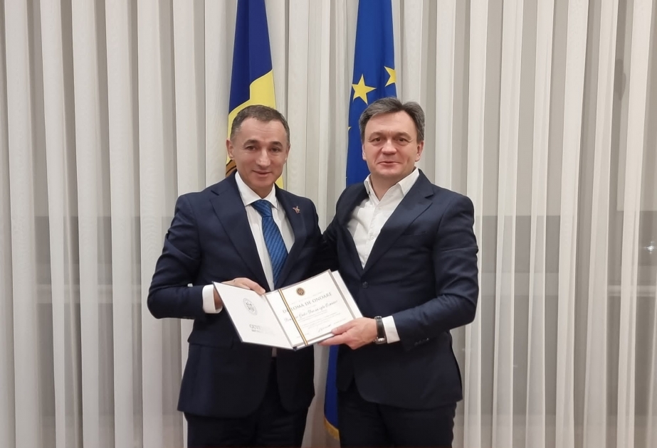 Moldovan Prime Minister awards Azerbaijani ambassador with honorary diploma