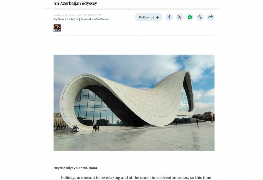 “Gulf News” posts article about Azerbaijan’s landmarks
